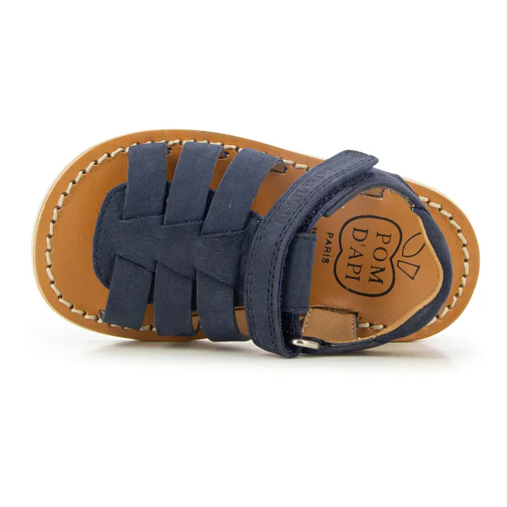 Pom d'Api Sandales Waff New Boy | Bleu marine