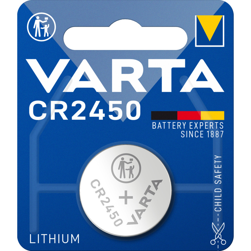 Varta Knopfbatterie, CR2450, 1 Stück
