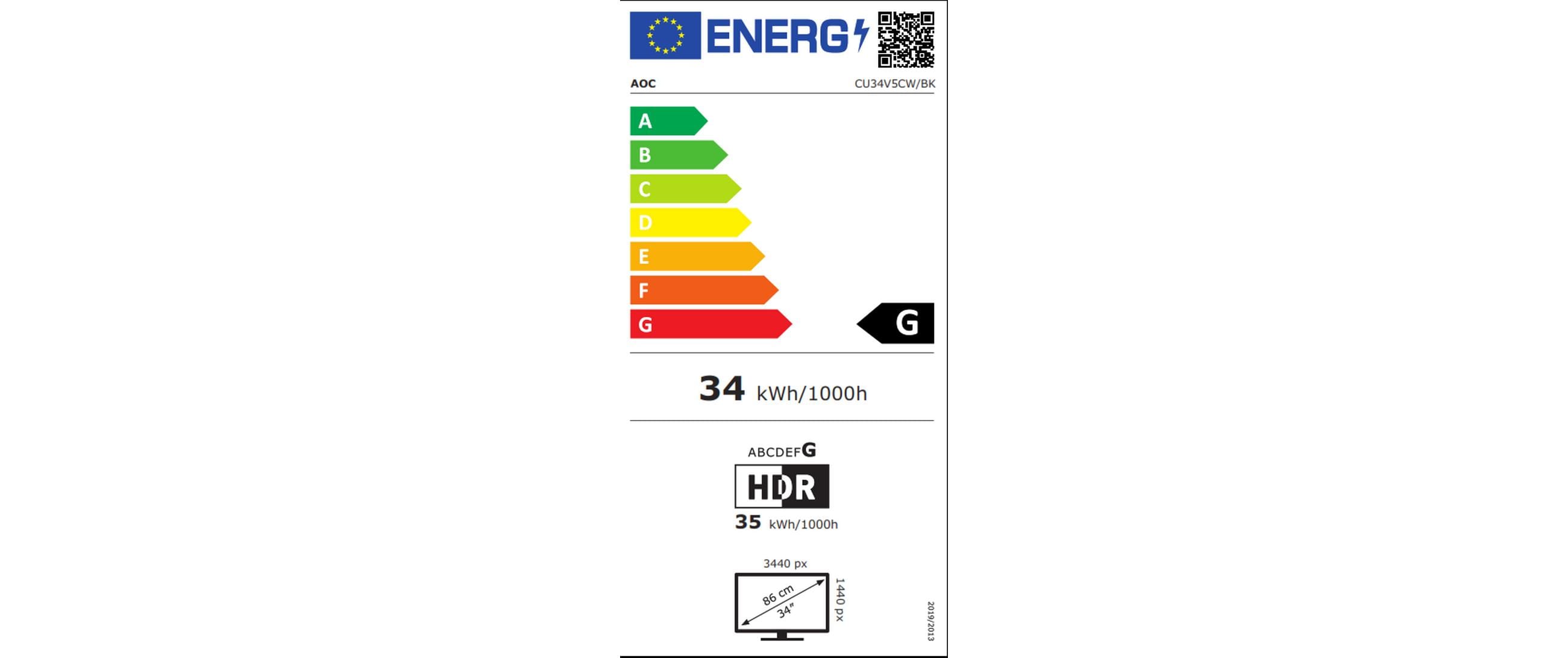 Monitor CU34V5CW/BK<br>34