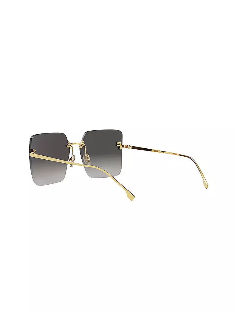 FENDI FENDI First Crystal goldene eckige Sonnenbrille gold