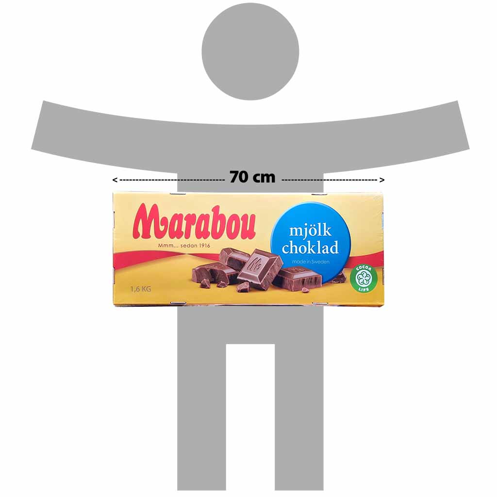 Marabou RIESEN Tafel Milchschokolade 1600g = 1,6 kg 70x29cm MHD:15.4.25