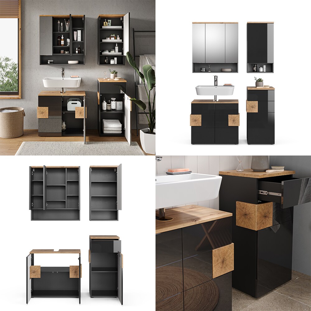 Vicco Badmöbel Set Eden Spiegelschrank Unterschrank Hängeschrank Hochschrank ANT