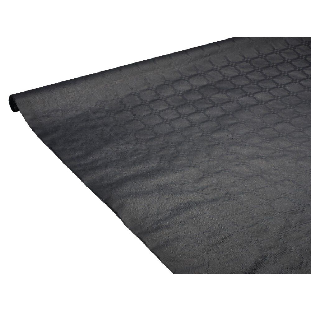 Nappe damassée noire en papier 6 m