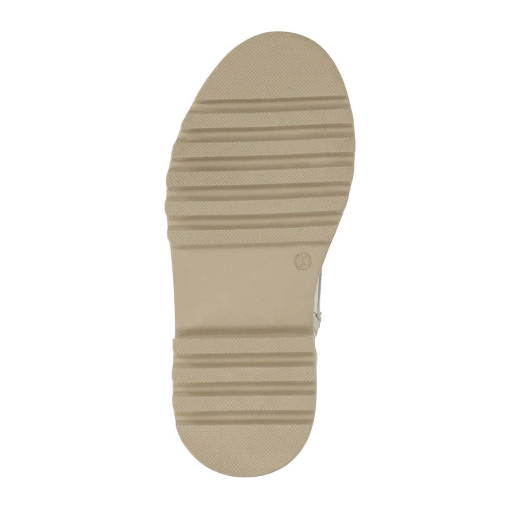 PS Poelman leren veterboots beige
