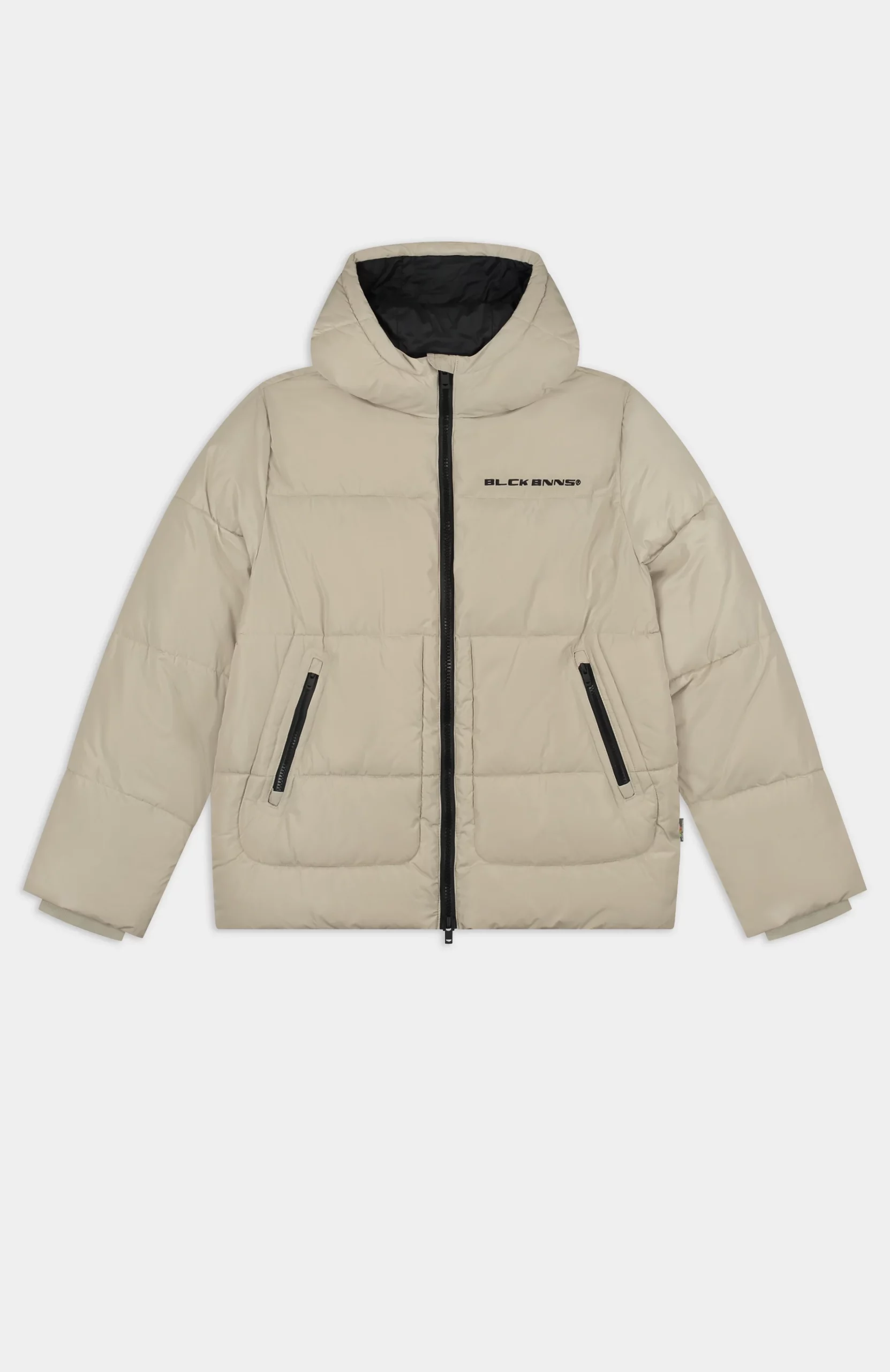 Black Bananas Block Puffer Jas Heren Sand