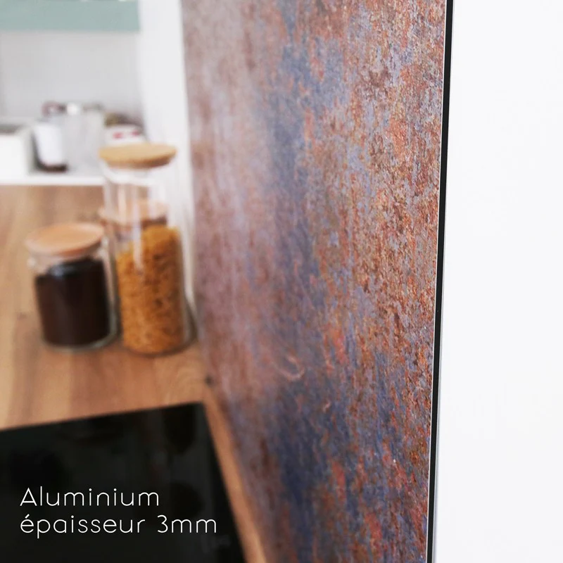 Crédence cuisine Fond de hotte ALU : L 90cm x H 70cm - FULL METAL 99de