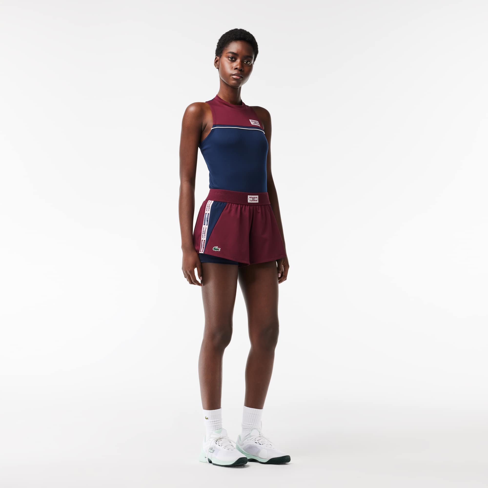 Short Tennis avec shorty intégré en tissu recyclé Shorts - Rouge - Lacoste - Femme