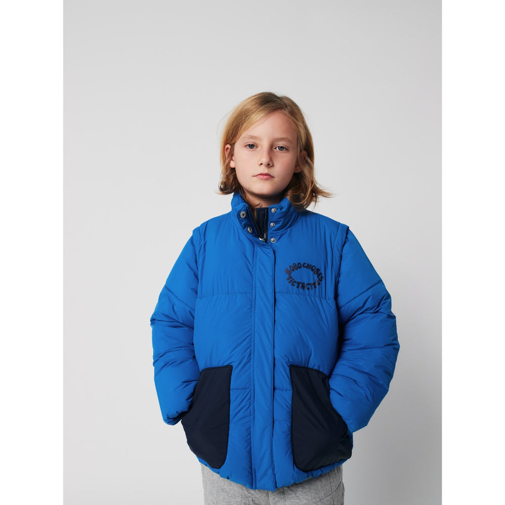 Køb Bobo Choses Blue Tic Tac Toe Vatteret Anorak