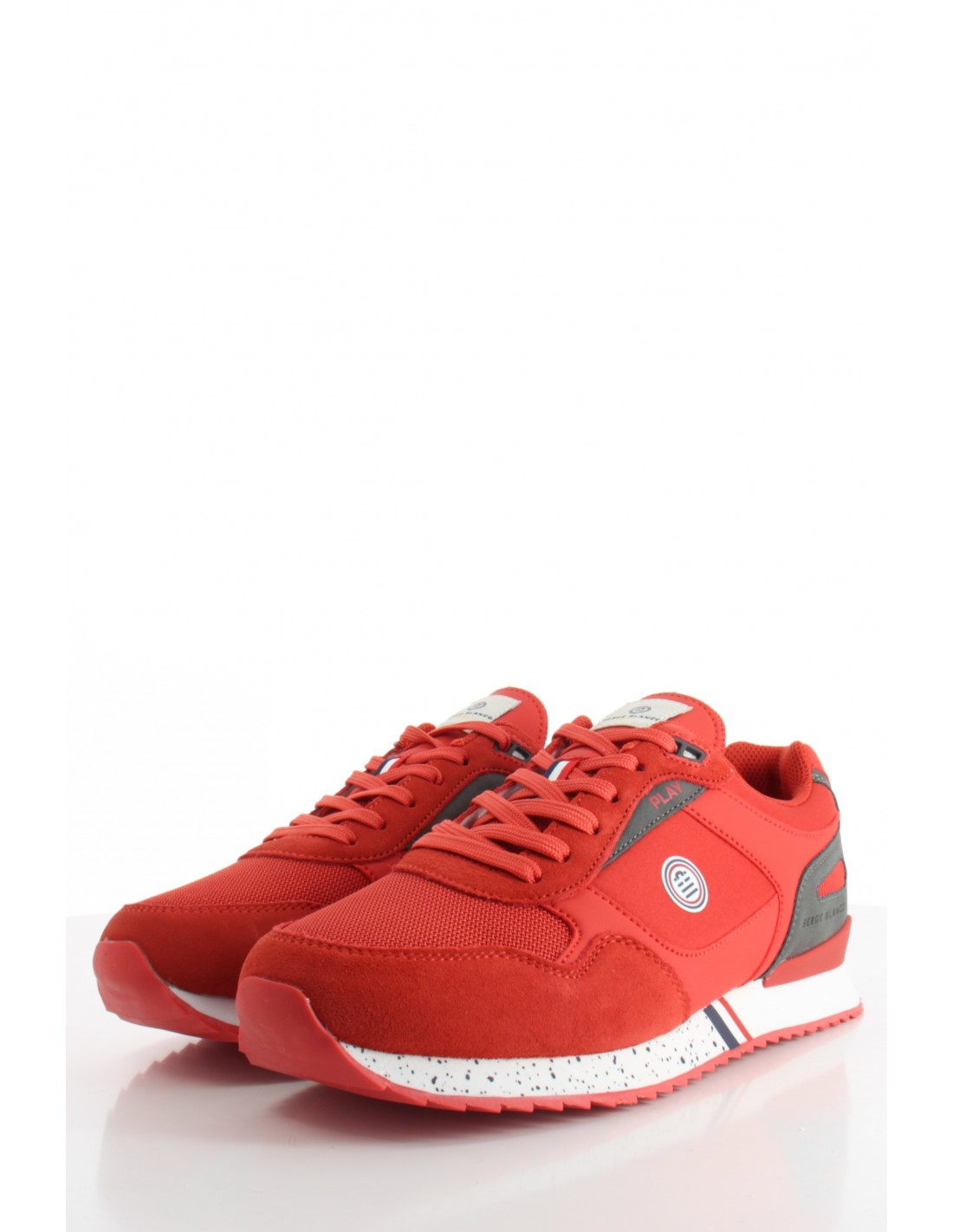 serge blanco Baskets de Ville Homme Chamonix Rouge