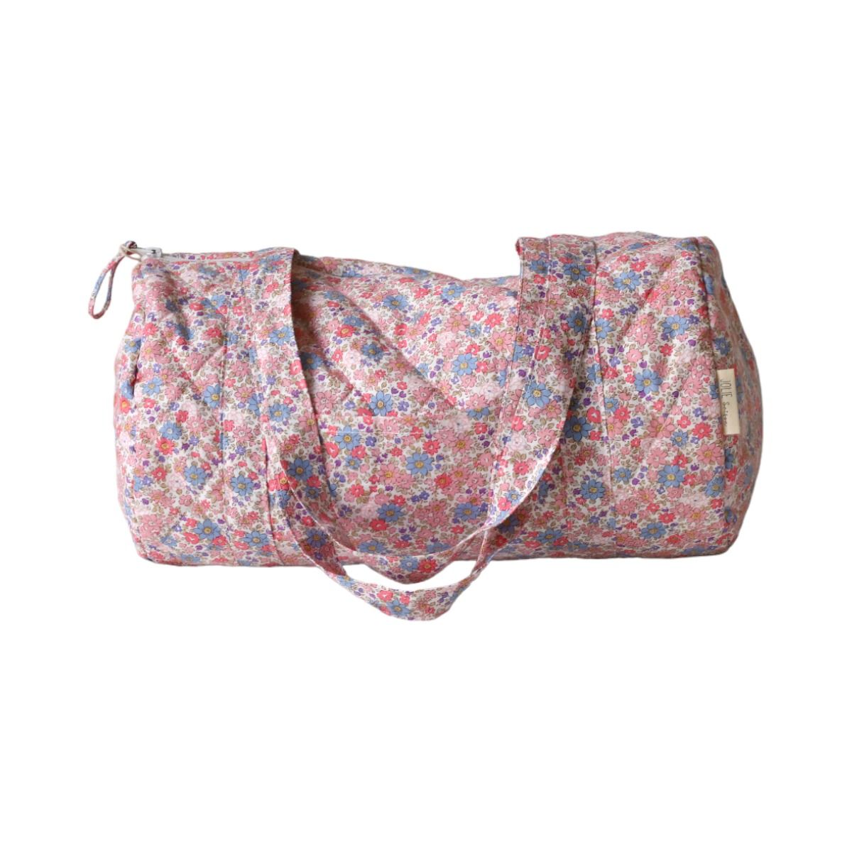 Petit sac à langer fleuri bleu et rose Jolie saison