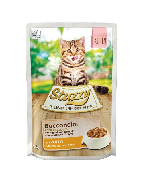 Stuzzy Maaltijdzakjes  Bocconcini Kitten - Kattenvoer - Kip 85 g