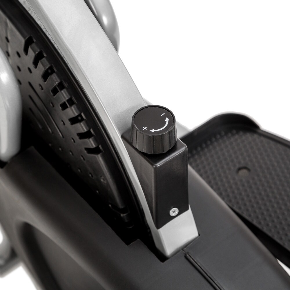 tectake® Crosstrainer, 2 in 1, stufenlos einstellbar, gepolsterte und höhenverstellbare Griffe, rollbar, inklusive Trainingscomputer