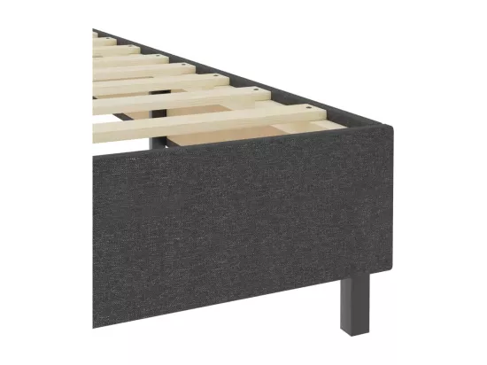 Sommier tapissier Gris foncé Tissu 160x200 cm