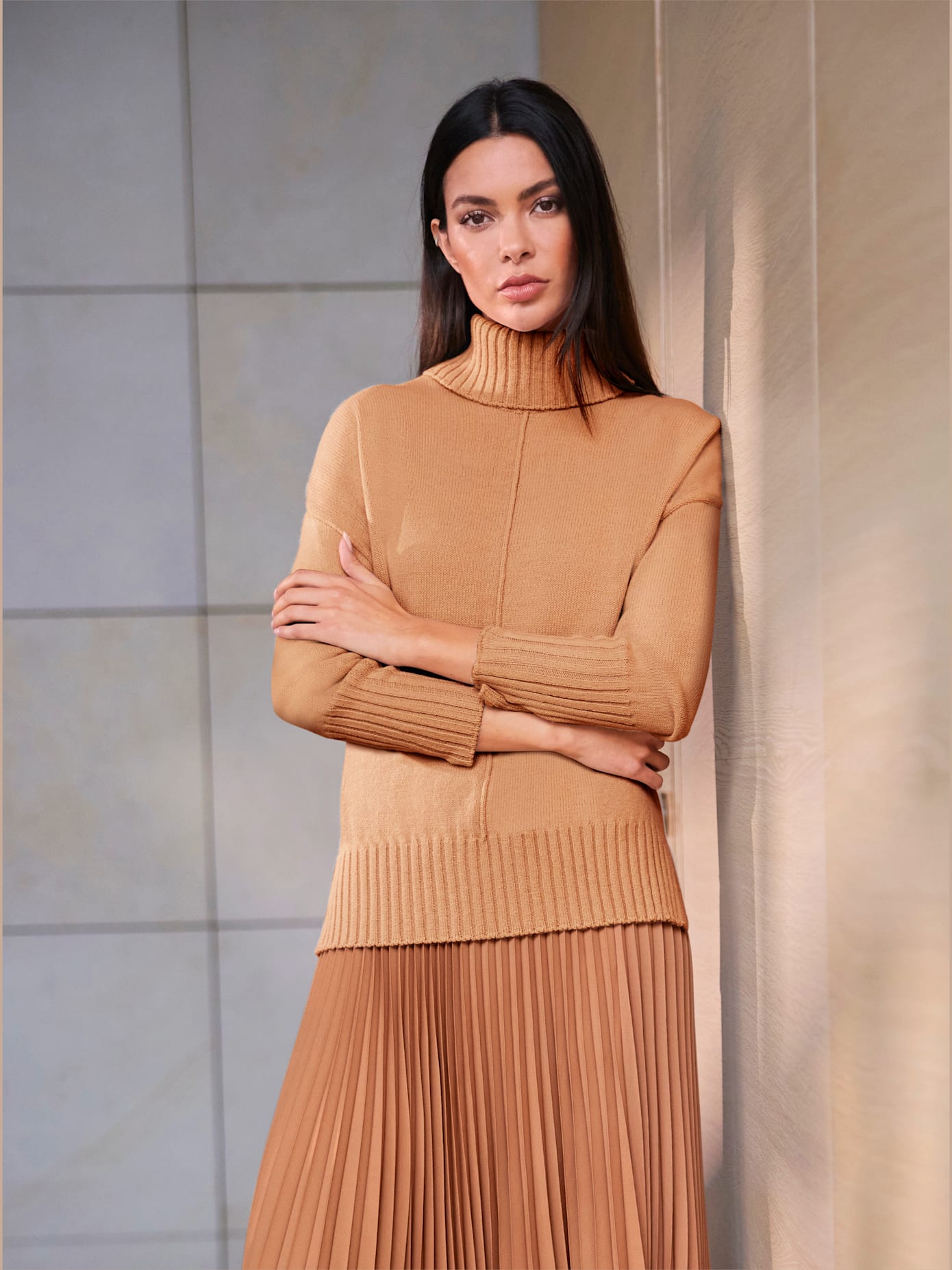 Pull col roulé flatteur