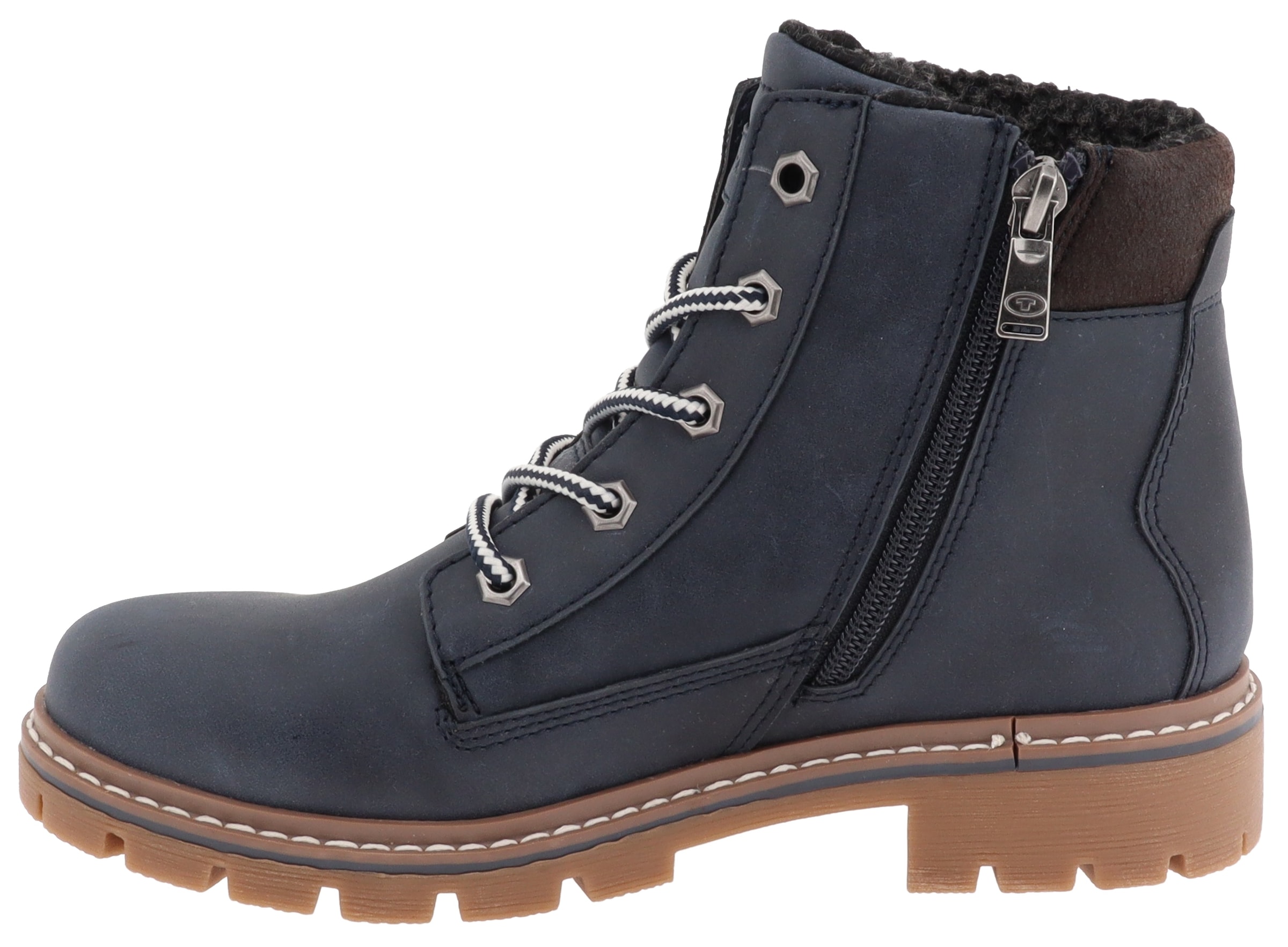 TOM TAILOR Schnürboots  mit gepolstertem Schaftrand; Komfortweite G