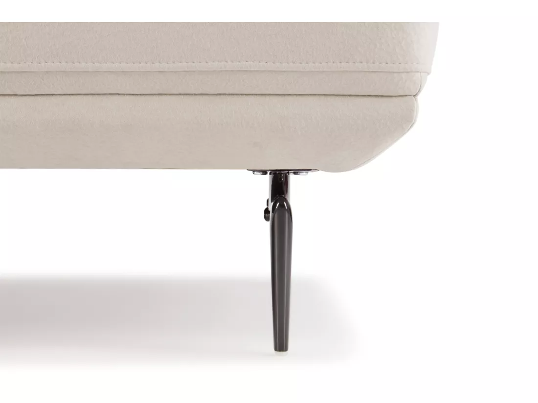 Canapé-lit - blanc crème tissu tissé - CANE