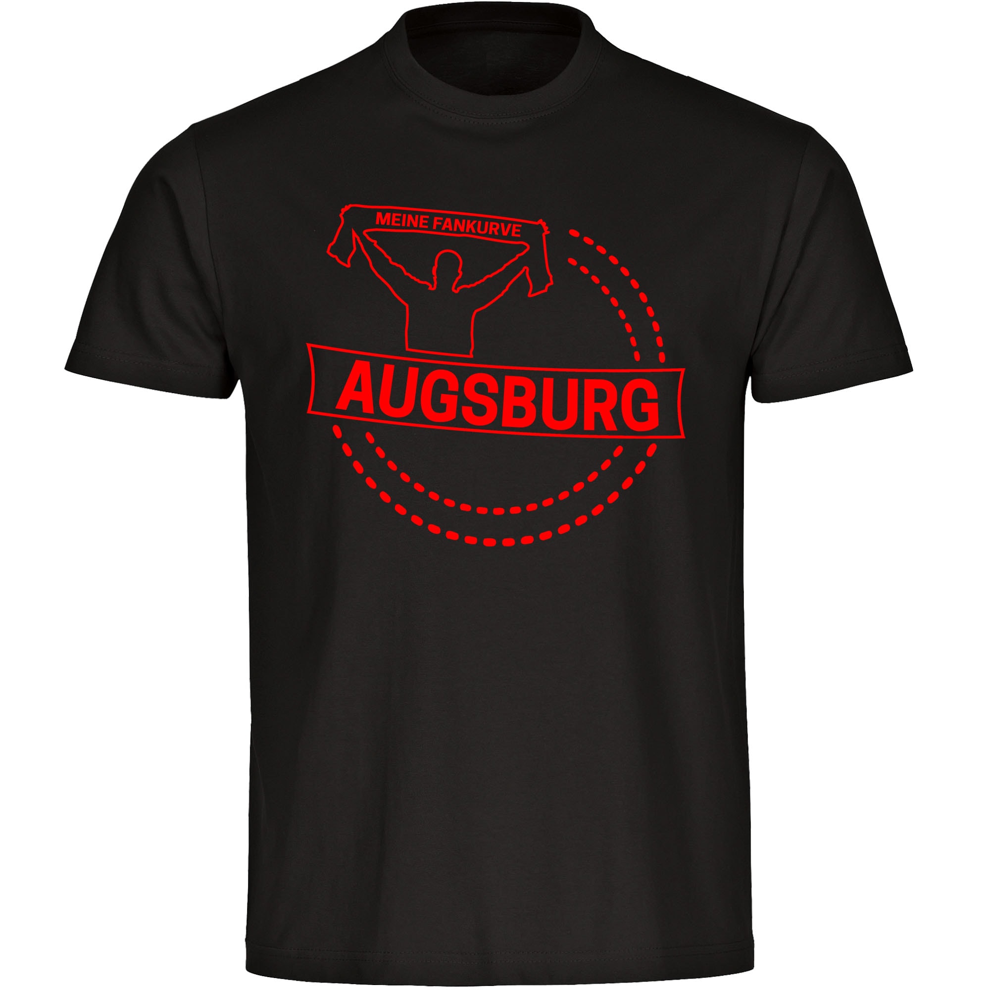multifanshop® Kinder T-Shirt - Augsburg - Meine Fankurve - Druck rot