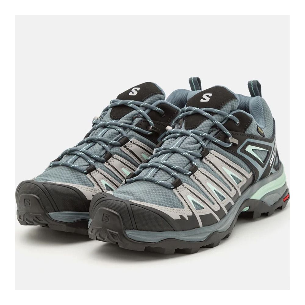 Salomon X ULTRA PIONEER GTX - Chaussures randonné Femme stormy weather/alloy/yucca