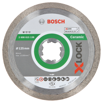 Bosch Prof X-Lock diamantschijf keramiek 125x22,23x1,6x7mm 1st