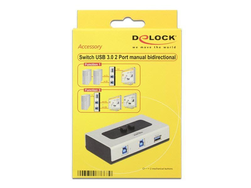 Delock Switchbox USB3.0, 2 Port Manueller USB3.0 Umschalter