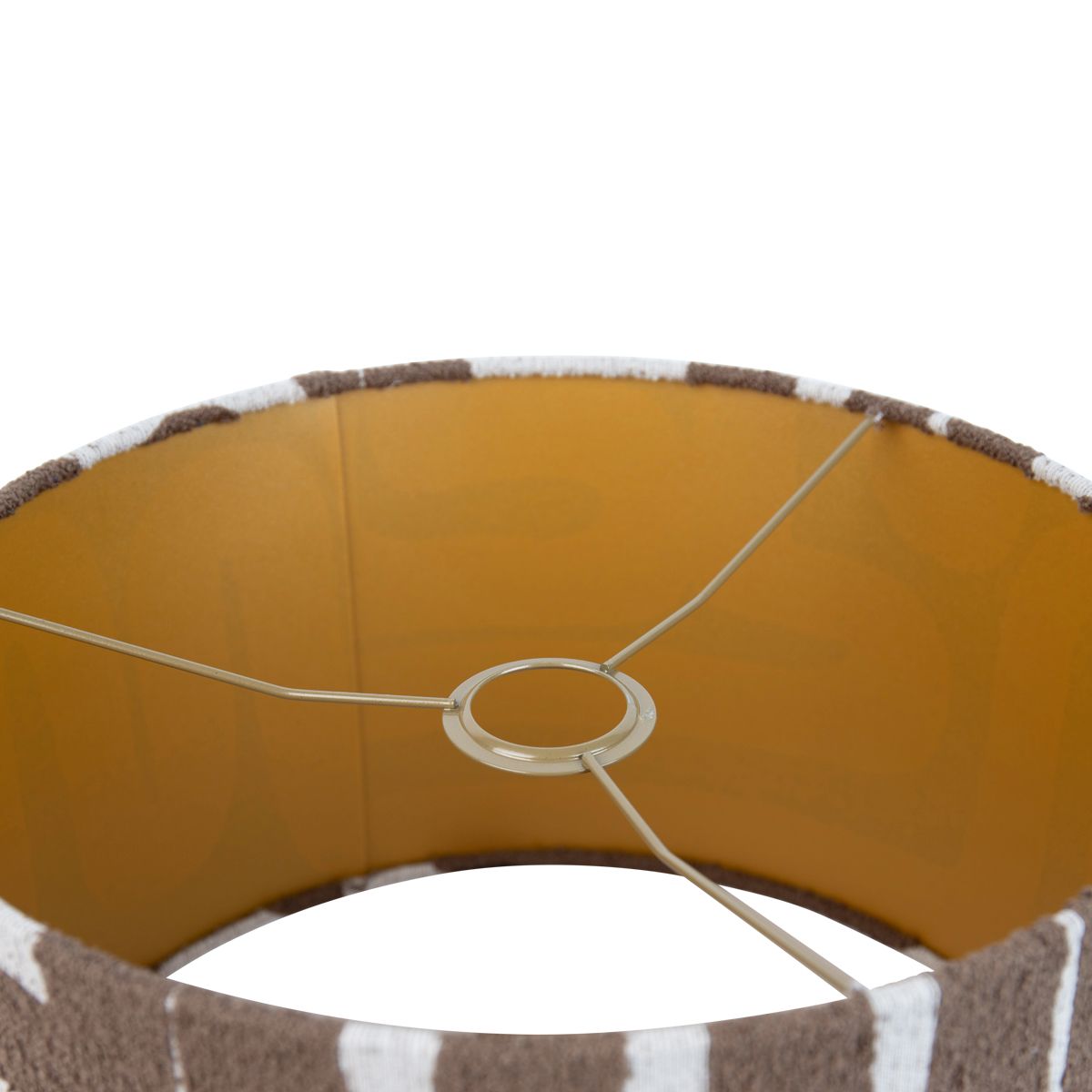 Stoffen lampenkap bruin met beige gestreept 35/35/20