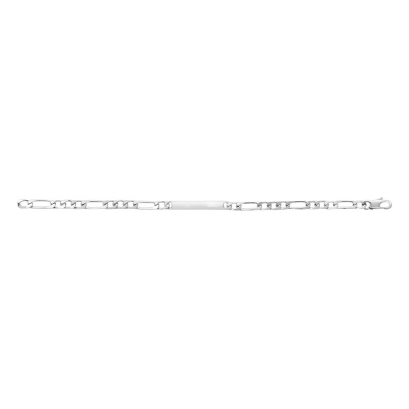 Gourmette Homme - Argent 925 - Cheval alternée 1+3 - Largeur : 4 mm - Longueur : 18 cm