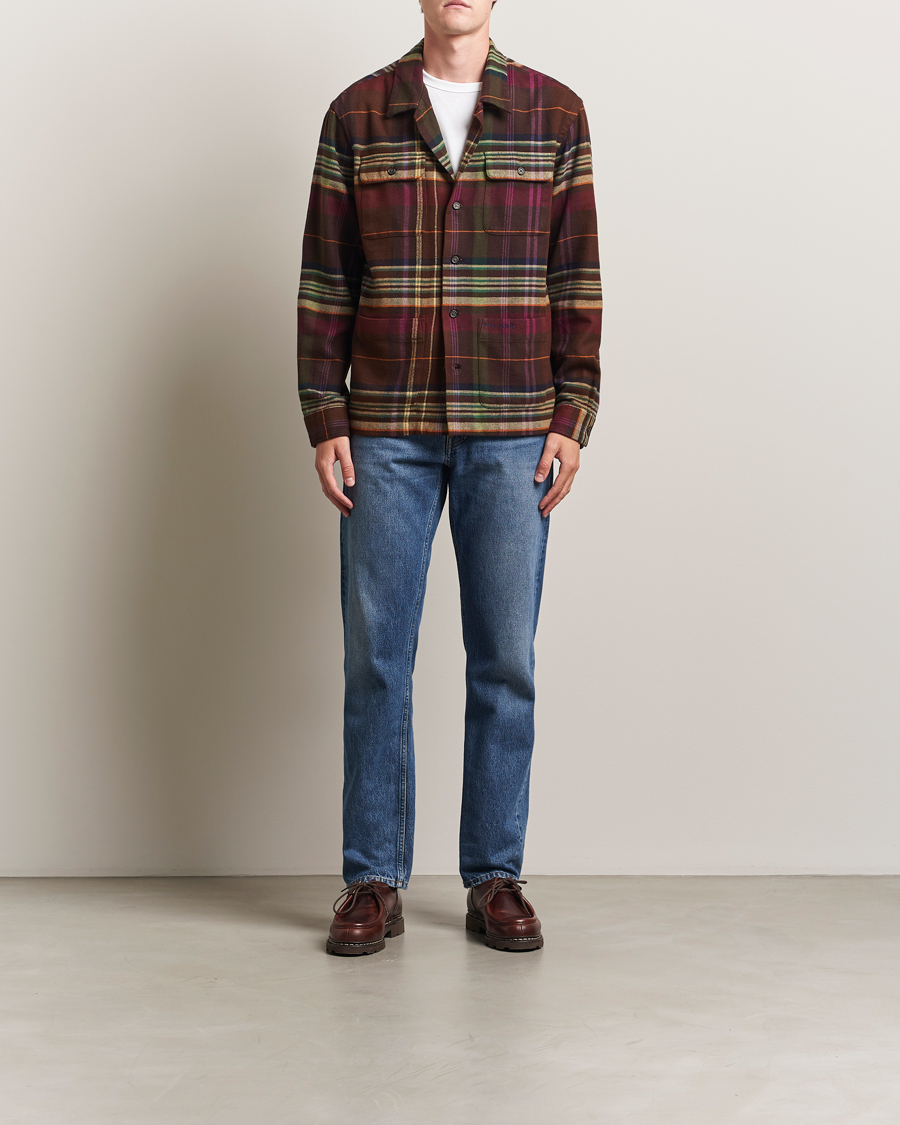 Polo Ralph Lauren Brushed Flannel Pocket Shirt Brown/Green