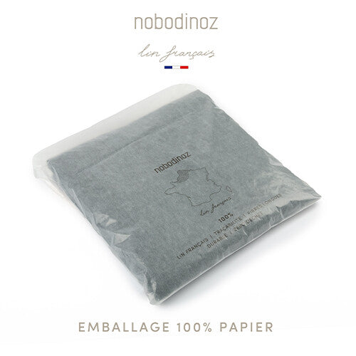 Nobodinoz knuffeldoek lin français - butterfly - green blue