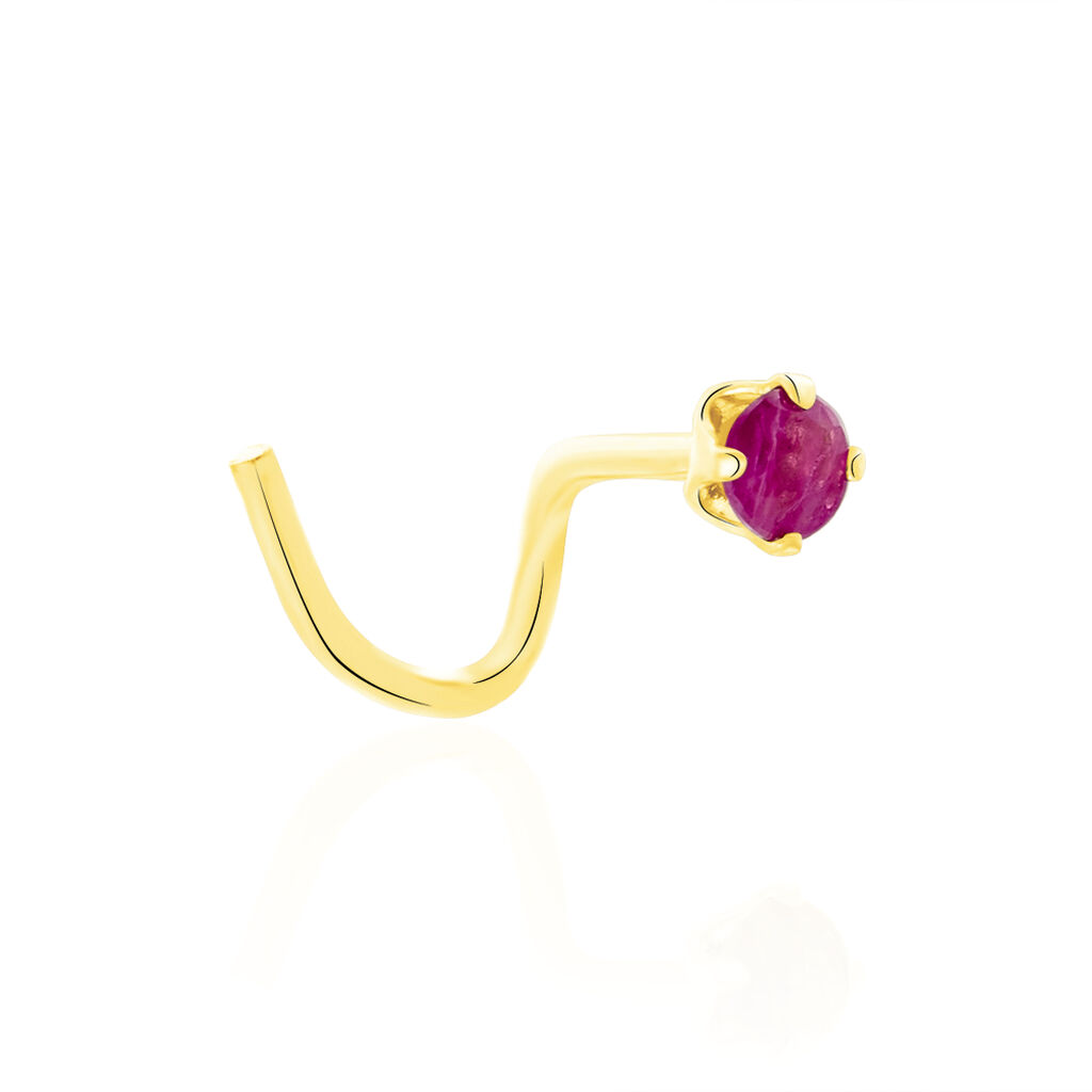 Piercing De Nez Friea Serti Griffe Or Jaune Rubis