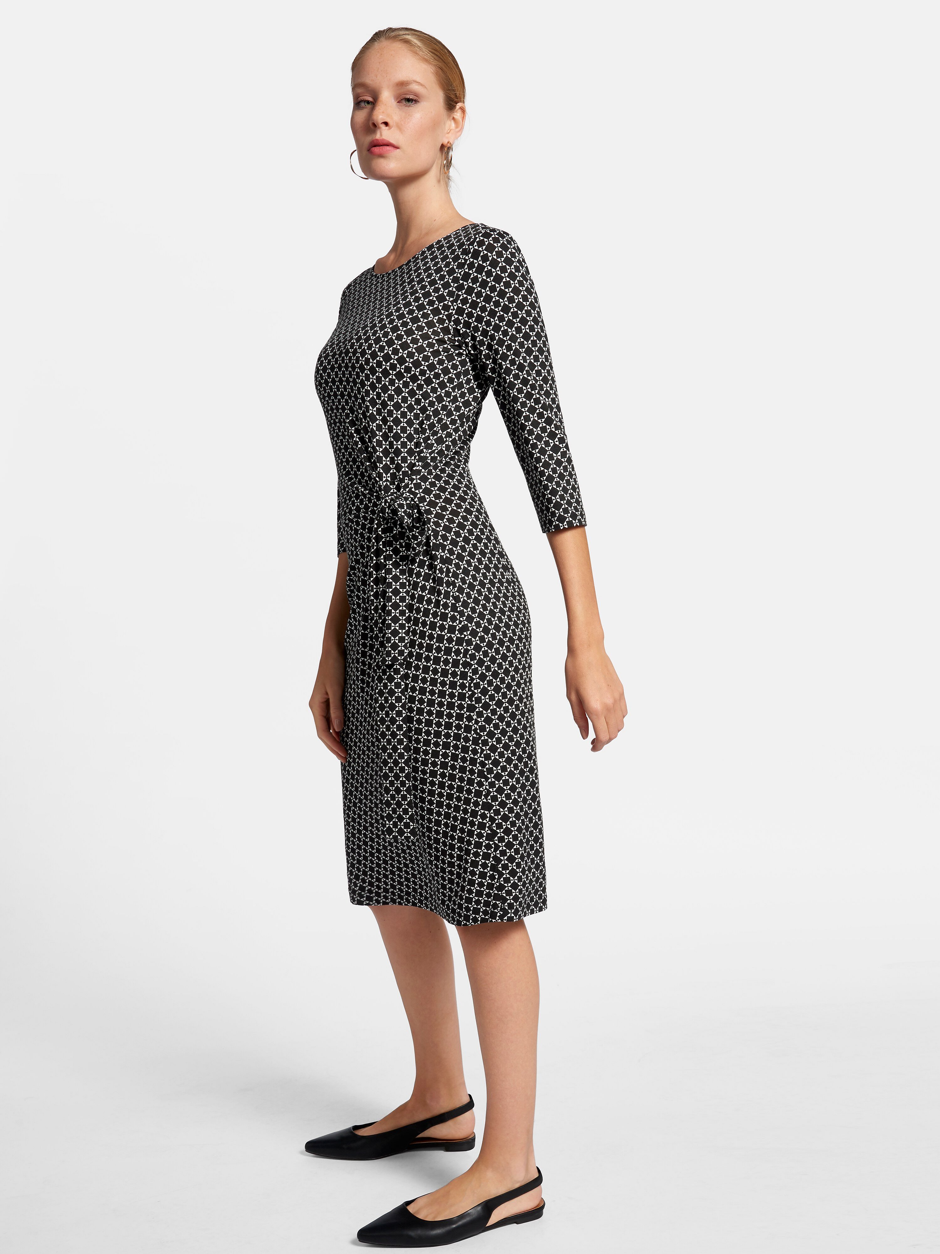 Jersey-Kleid mit 3/4-Arm