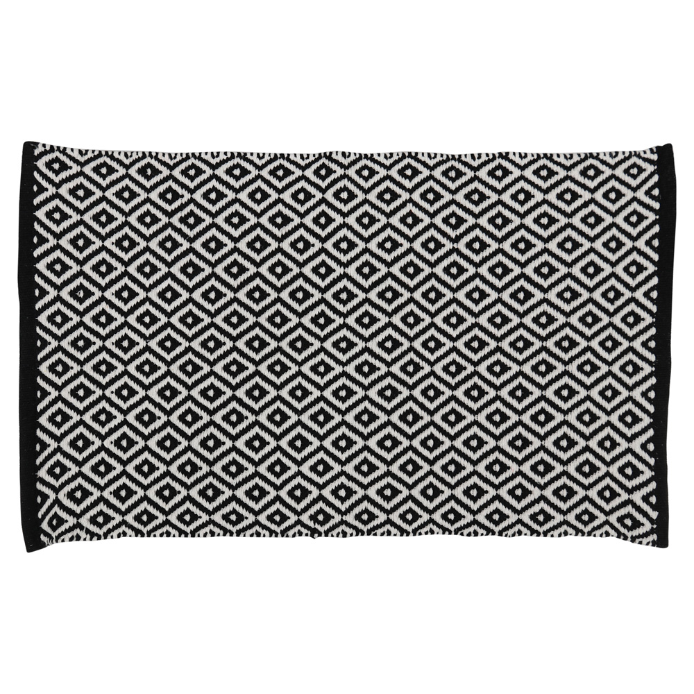 Differnz Wales badmat 50x80cm zwart wit