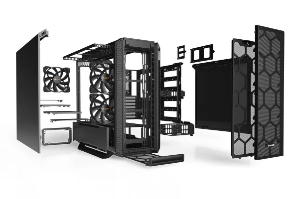 be quiet! Silent Base 802 - Tower - udvidet ATX - ingen strømforsyning (ATX / PS/2) - sort - USB/Lyd