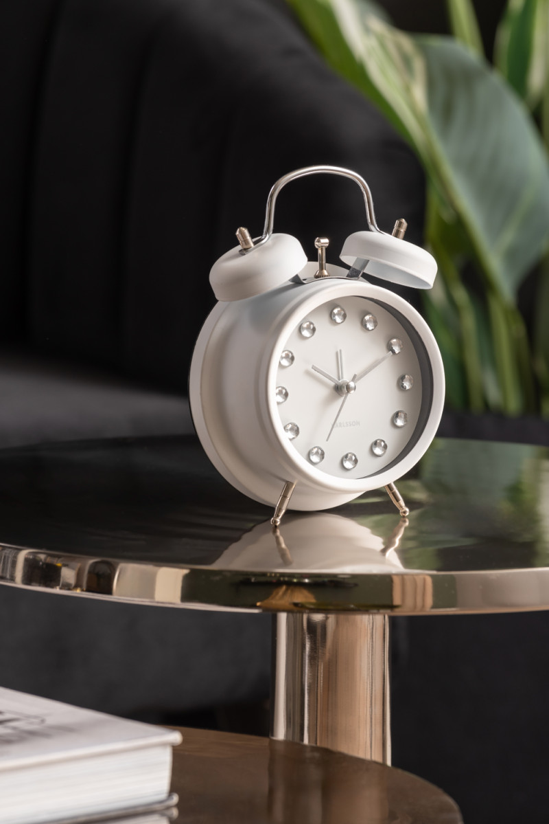 Alarm Clock Glam Diamonds KA6018BK Black
