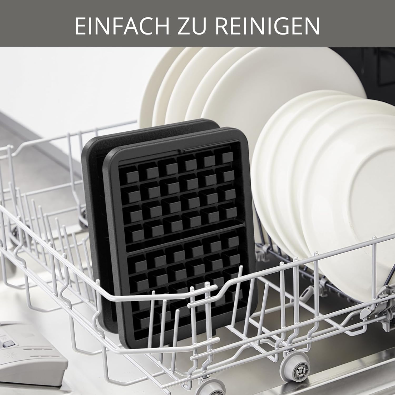 KRUPS Doppelwaffeleisen Professional, drehbares Waffeleisen für 2 belgische Waffeln, knusprig & gleichmäßig backen, 7 Bräunungsstufen und Antihaftbeschichtung, spülmaschinengeeignet, Edelstahl/Schwarz
