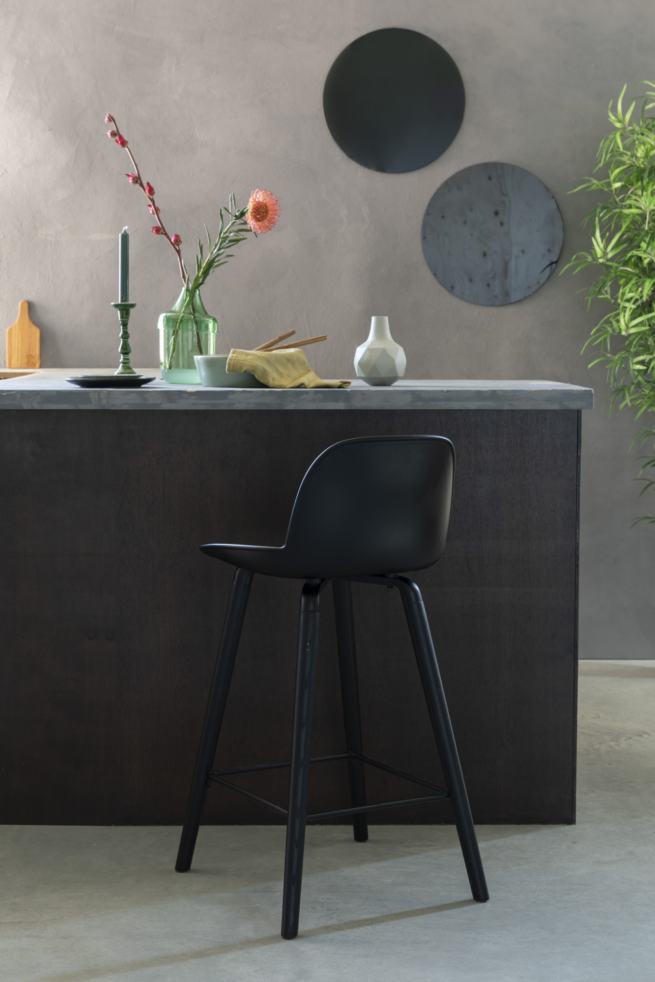Barkruk Albert Kuip (zithoogte 75 cm) Taupe - set van 2
