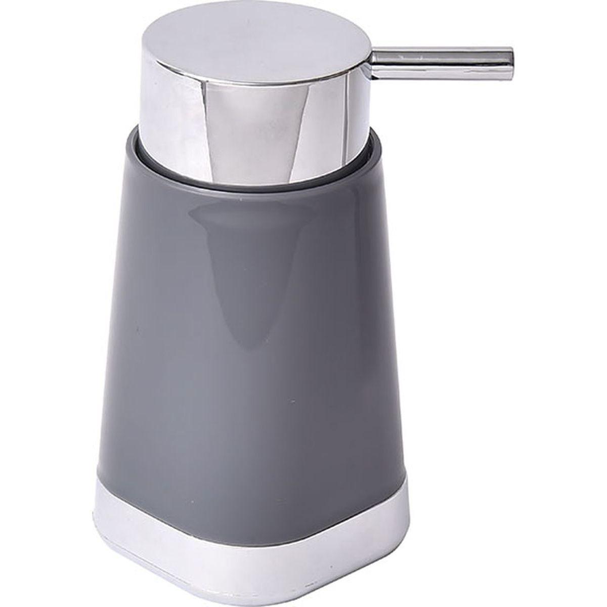 DISTRIBUTEUR A SAVON BASE CHROMEE GRIS