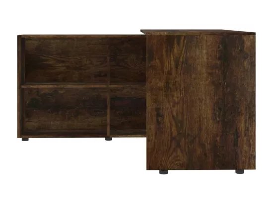 Bureau d'angle Chêne fumé Bois d'ingénierie