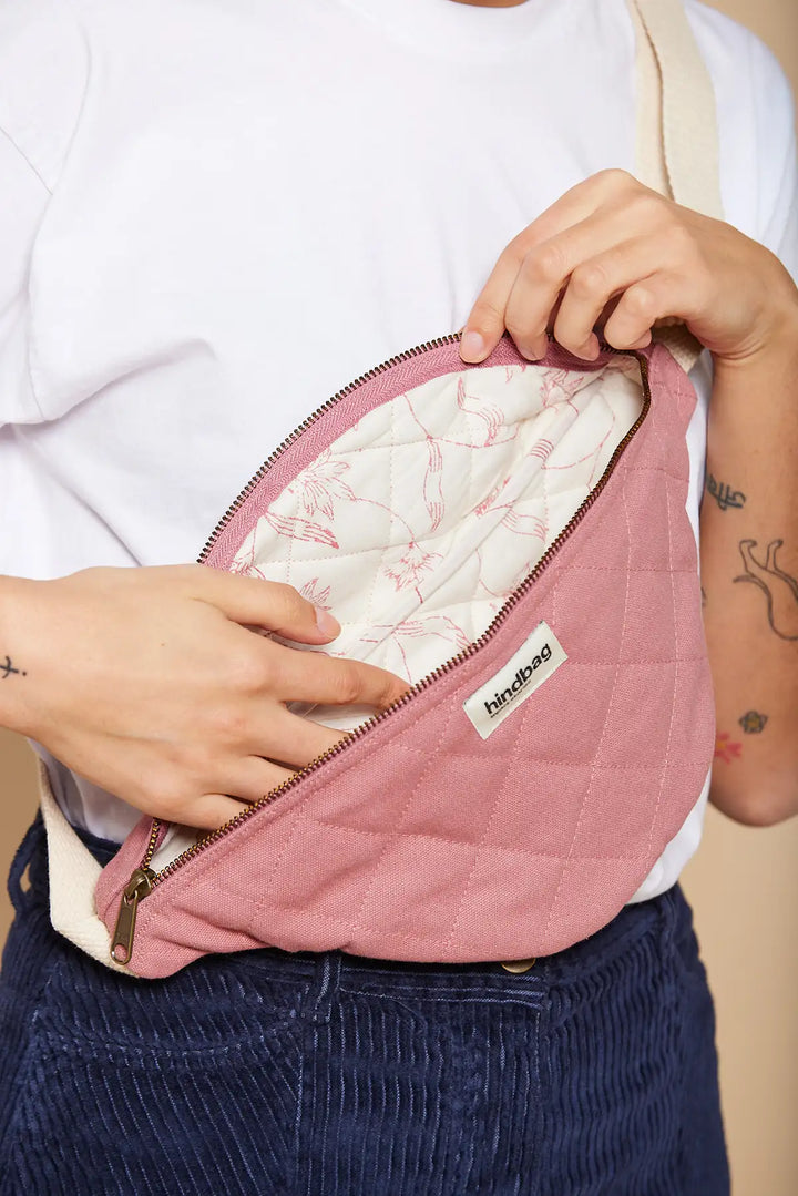 Sac banane matelassé Olivia Rose blush