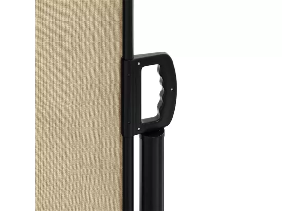 Auvent latéral rétractable beige 120x1000 cm