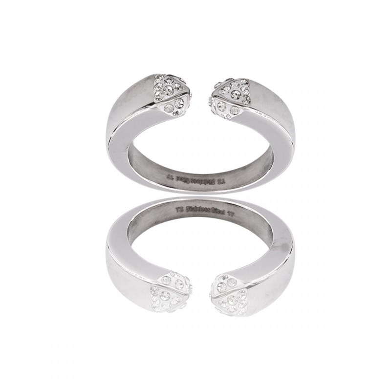 Bague Femme Acier Ornée Zirconium