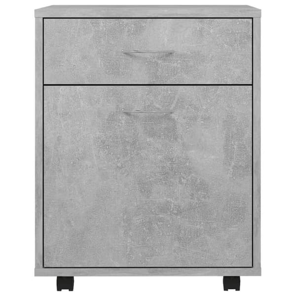 vidaXL Rulleskap betonggrå 45x38x54 cm sponplate