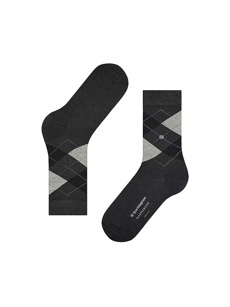 BURLINGTON Damen Socken MARYLEBONE 36-41 asphalt mel grau