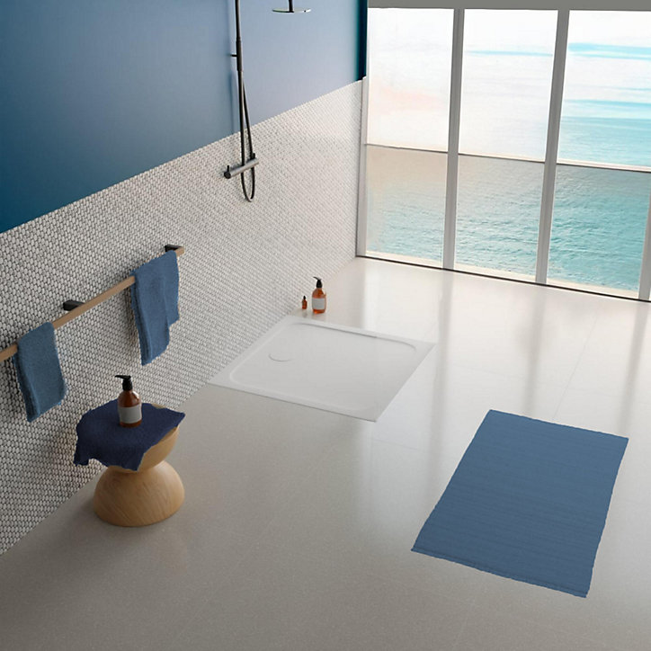 Receveur de douche 100 x 100 cm en céramique, blanc, Villeroy & Boch Slim