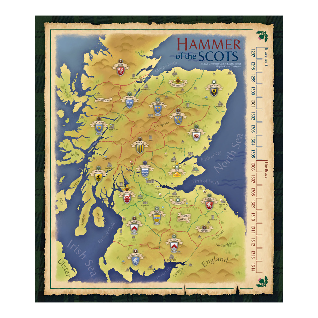 Hammer of the Scots - Deluxe Neoprene Map