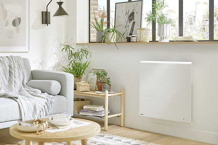 Radiateur électrique double coeur de chauffe Noirot Radiasoft blanc 1000 W