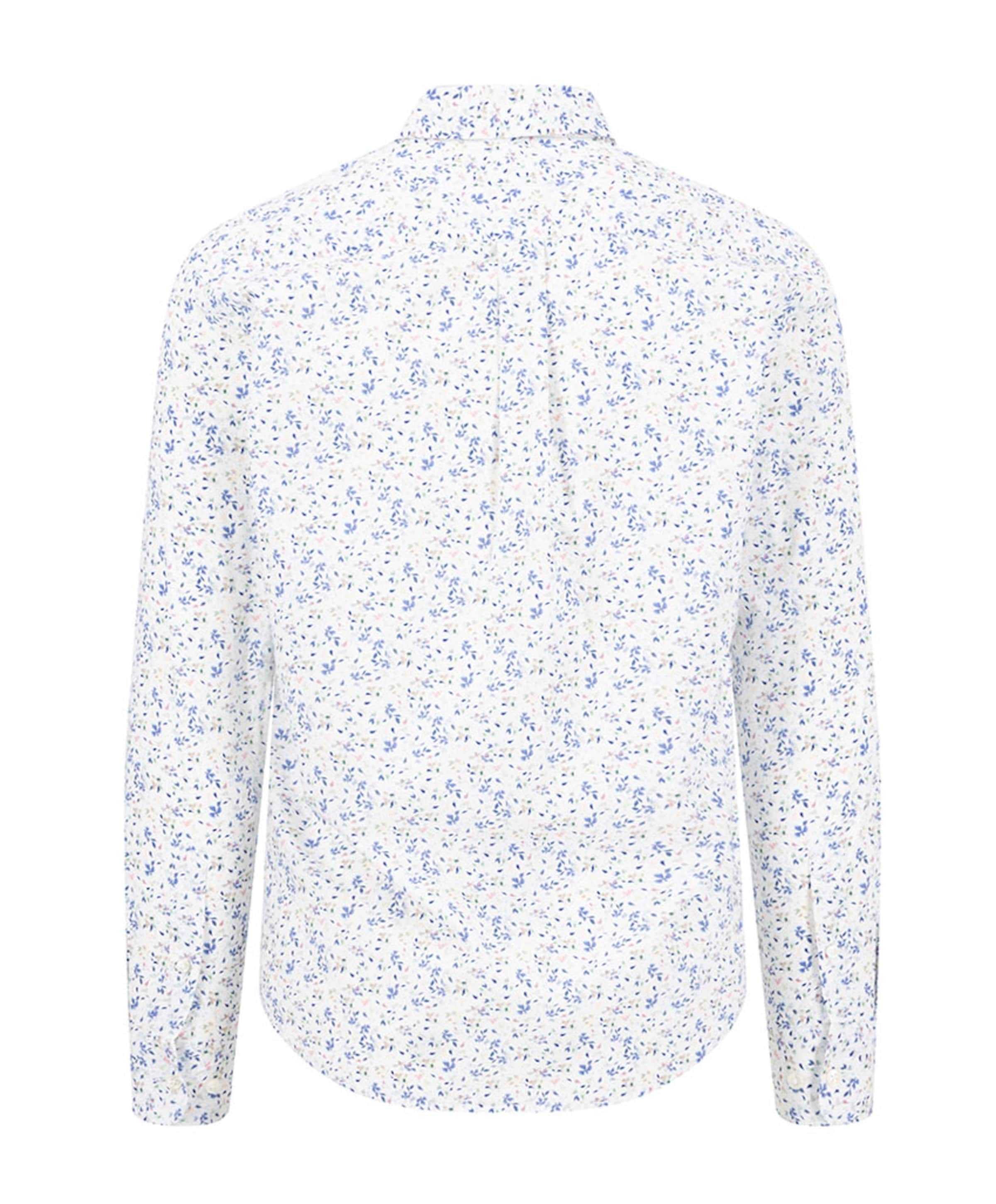 Fynch-Hatton Heren overhemd lange mouw blauw
