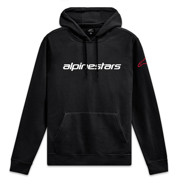 Alpinestars - Sweat à capuche Linear Wordmark V3 Noir / Blanc / Rouge