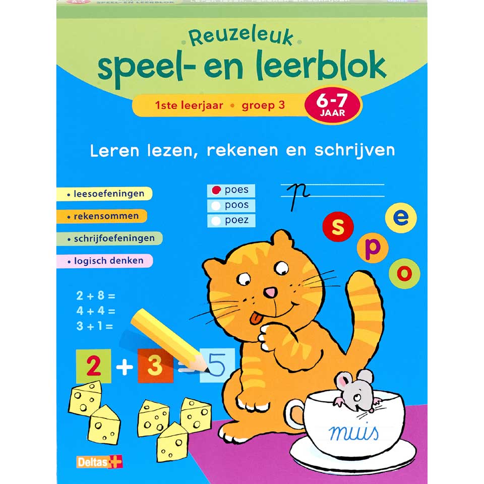 Reuzeleuk speel- en leerblok leren lezen, rekenen en schrijven