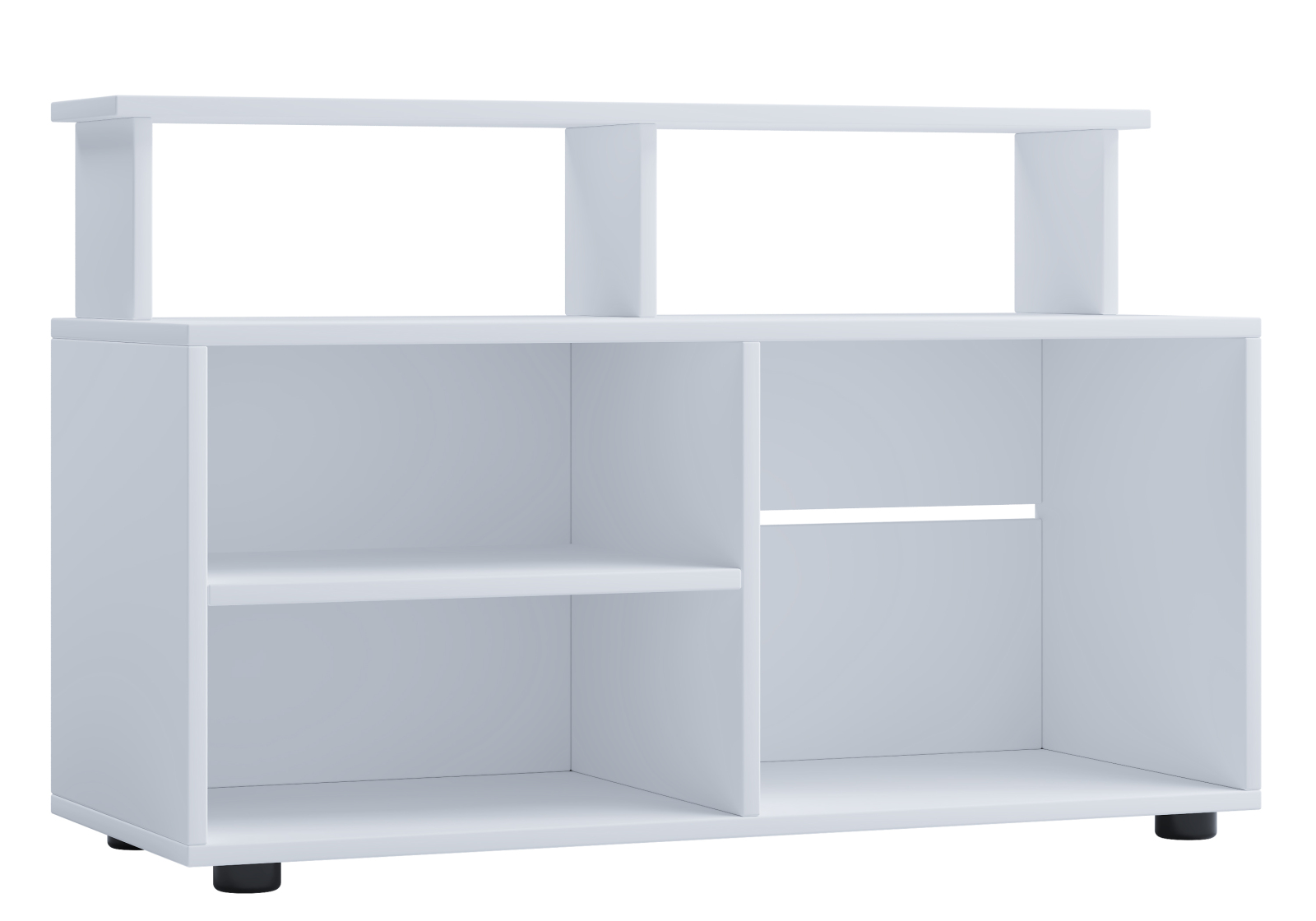 TV-Schrank BALANISA - weiß - 5 Fächer - 59x90x36 cm
