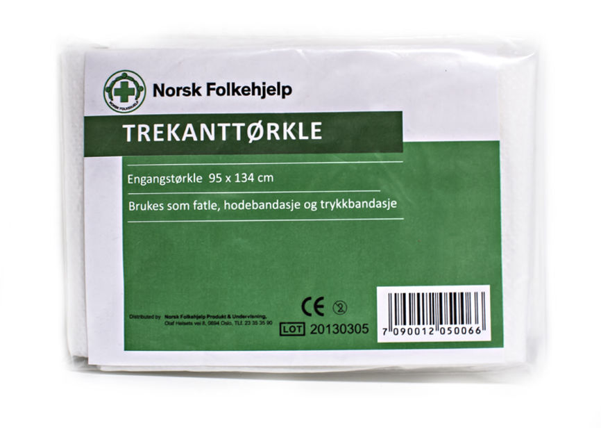 Trekanttørkle 1 stk